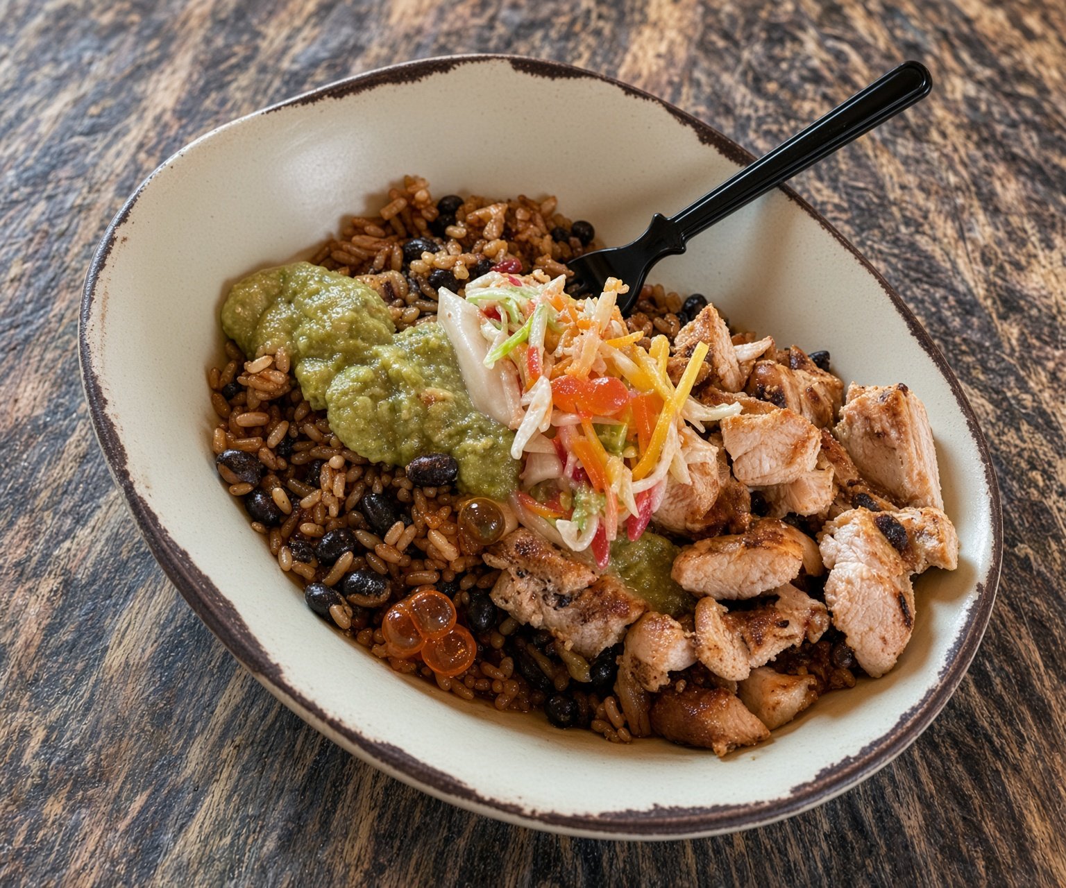 Bowl do Satu'li Canteen em Pandora no Animal Kingdom, com proteína, base e molho