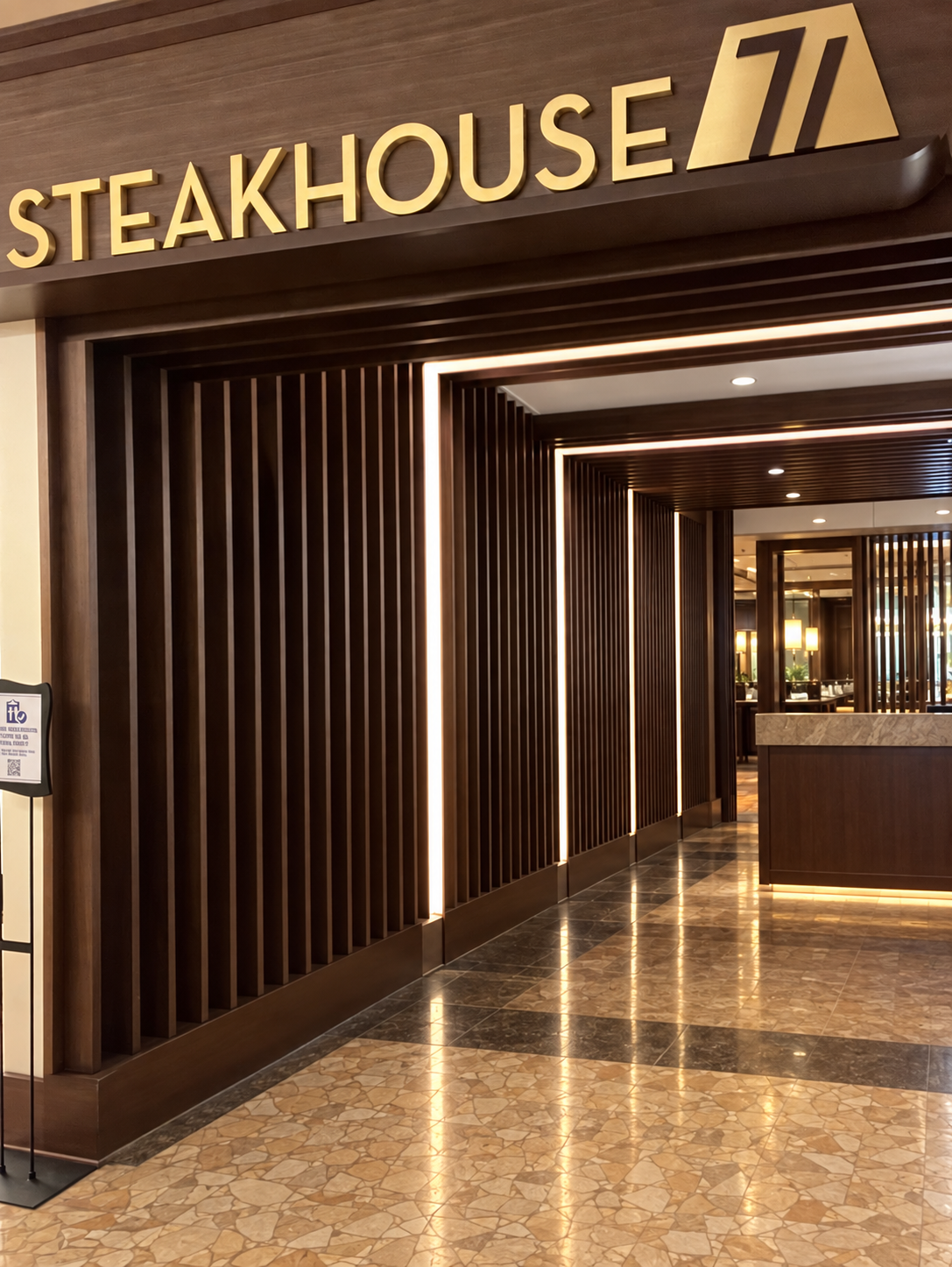 Entrada do Steakhouse 71 no Disney's Contemporary Resort.