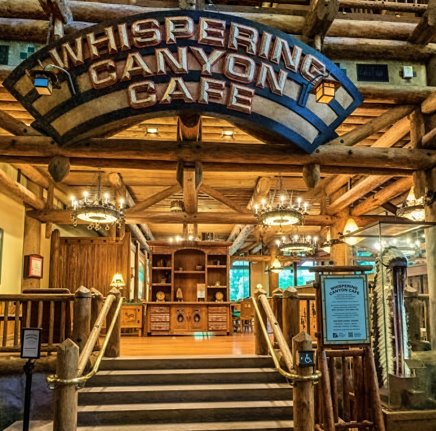 Entrada do Whispering Canyon Cafe no Disney's Wilderness Lodge.